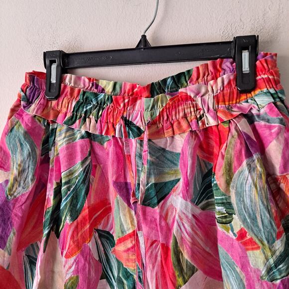 Thought Womens Adella Hemp Tropical Floral City Shorts Multicolor Size 12 NWT - Picture 9 of 16